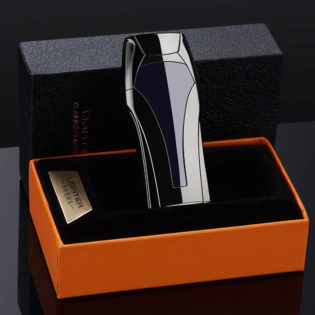 

Touch Induction Double Arc Lighter Electric USB Charging Lighter Portable Windproof Cigarette Lighters With LED Power Display