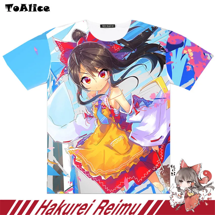 Футболка Touhou Project с рисунком костюм для косплея Hakurei Reimu из аниме модная мужская и