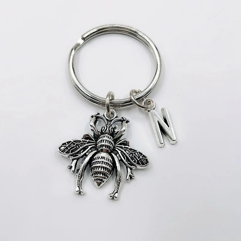 Брелок для ключей металлический персонализированный с буквой A Z античный