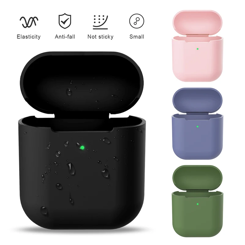 Чехол для наушников Apple AirPods2 Мягкий силиконовый чехол беспроводной Bluetooth защитный чехол для наушников для Air Pods чехол