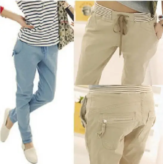 Женские льняные брюки шаровары длинные облегающие Гарун в стиле хип хоп большие