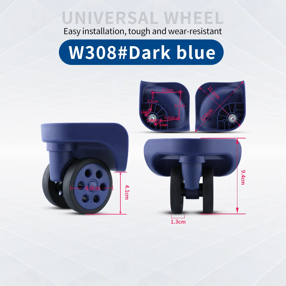 TANGYIPIN W308 Trolley wheels accessories 24 26 inch aluminum box luggage universal repair parts wear-resistant rubber wheel