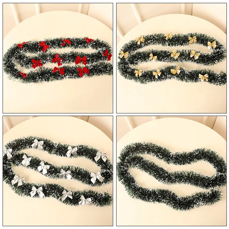 

2M Christmas Ribbon Garland Streamer Tinsel Garland Diy Christmas Garland Wreath Green Wreath Xmas Ornament Christmas Decoration