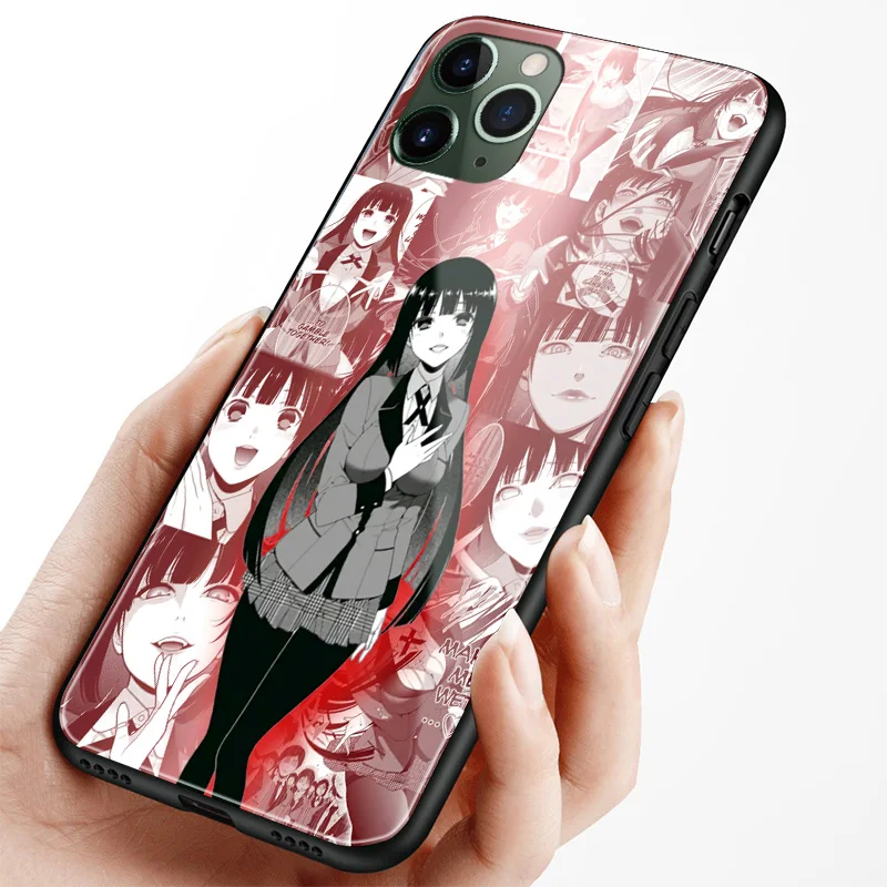 jabami yumeko kakegurui anime cover for iphone se 6s 7 8 x xr xs 11 pro max samsung s note 10 20 plus glass phone case shell free global shipping