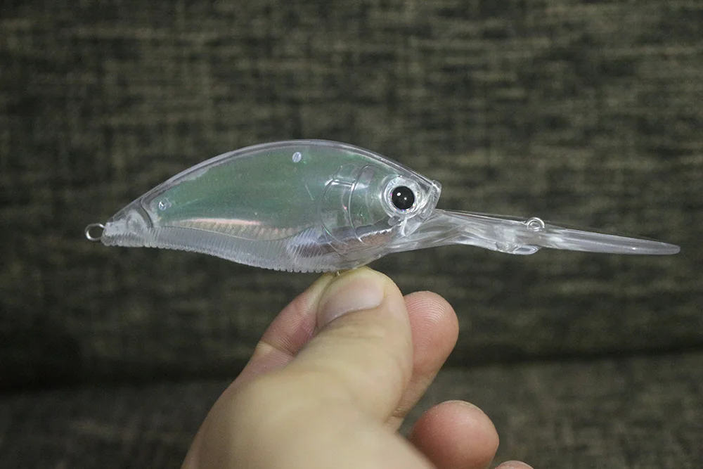 GYFishing 10 шт. Неокрашенная Рыбалка жир тело глубоководные воблеры с голографической вставкой твердая приманка заготовки