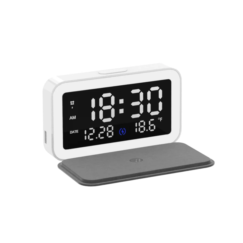 

Small alarm clock&night light&mobile phone wireless charger