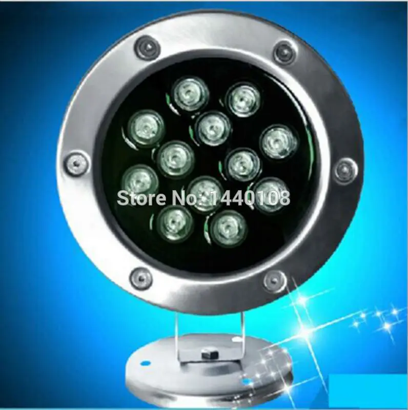 

2pcs/lot 12W LED Fountain Lamp Stainless Steel IP68 AC12V AC24V Swimming Pool/Ponds/Fountain Outdoor 12v Underwater Lights