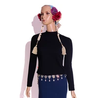 the little turtle neck belly dance modair cotton long sleeve professional women practice clothing ay70