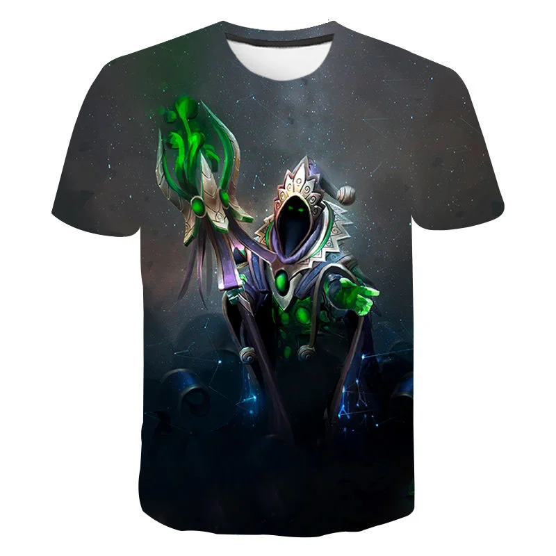 

Футболка Dota 2 с 3D принтом для мужчин и женщин, модная повседневная Уличная одежда с короткими рукавами в стиле Харадзюку, оверсайз, лето 2021