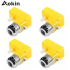 4 шт.лот, L-образный электродвигатель постоянного тока 3 в-6 в, редукторный двигатель с двумя валами, подходит для умного автомобиля, робота, Arduino, Комплект сделай сам