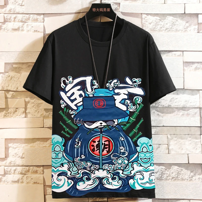 

Short Sleeve cotton T Shirt Men Summer High Quality patchwork Tshirt Top Tees Plus Size 2XL- 7XL 8XL 9XL O NECK 160 kg hip hop