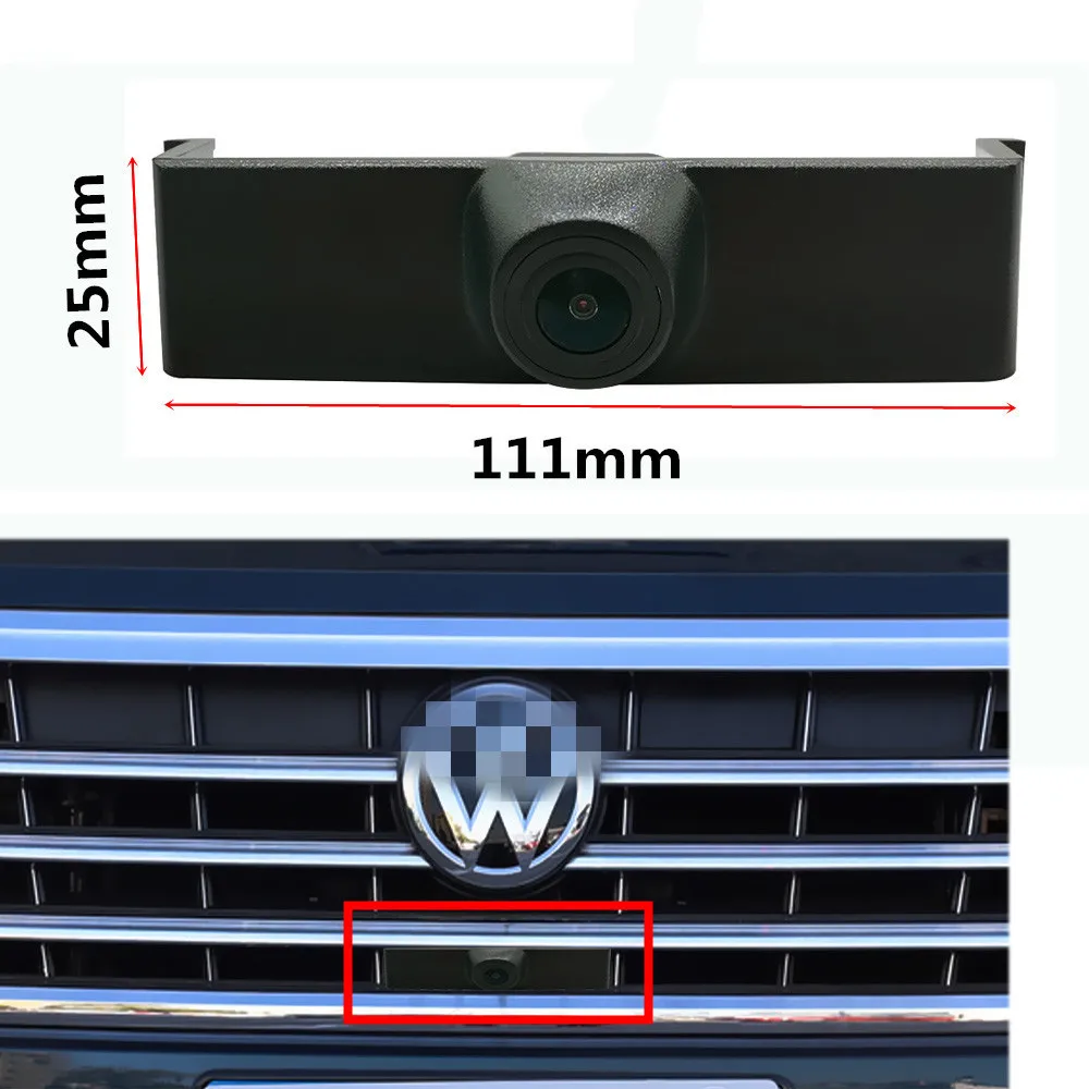 YIFOUM HD Car Front View Parking Night Vision Positive Waterproof Logo Camera For Volkswagen VW Touareg CR 2019 2020 2021 2022