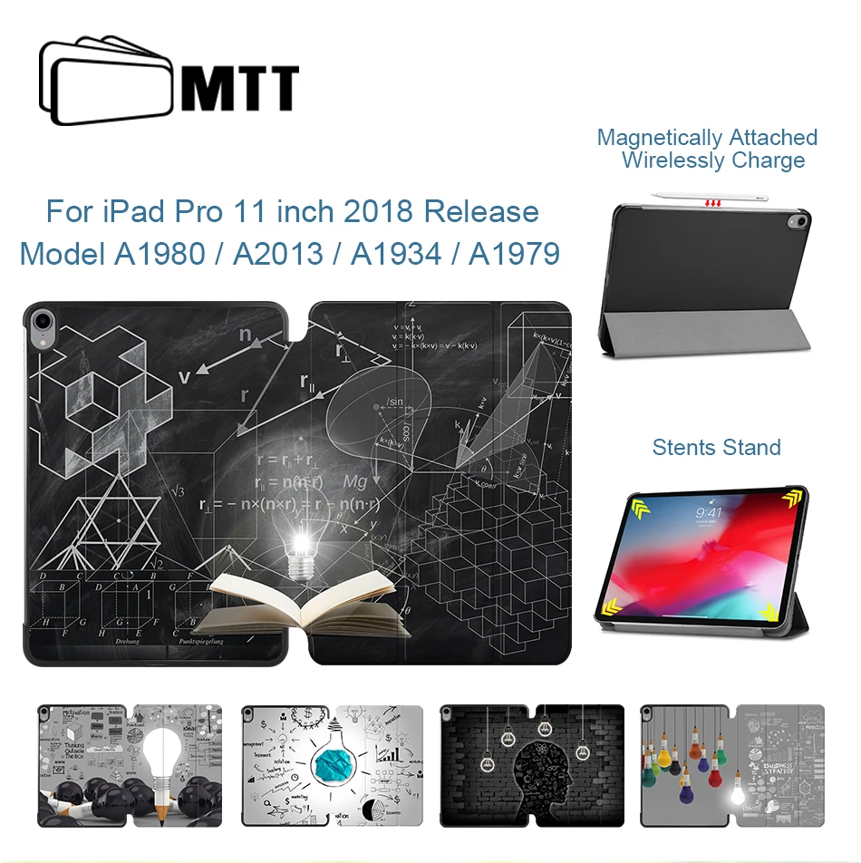 MTT светильник, чехол-лампа для iPad Pro, 11 дюймов, из искусственной кожи, откидная подставка, Магнитный смарт-чехол, чехол для планшета, защитный чехол, Режим сна/пробуждения