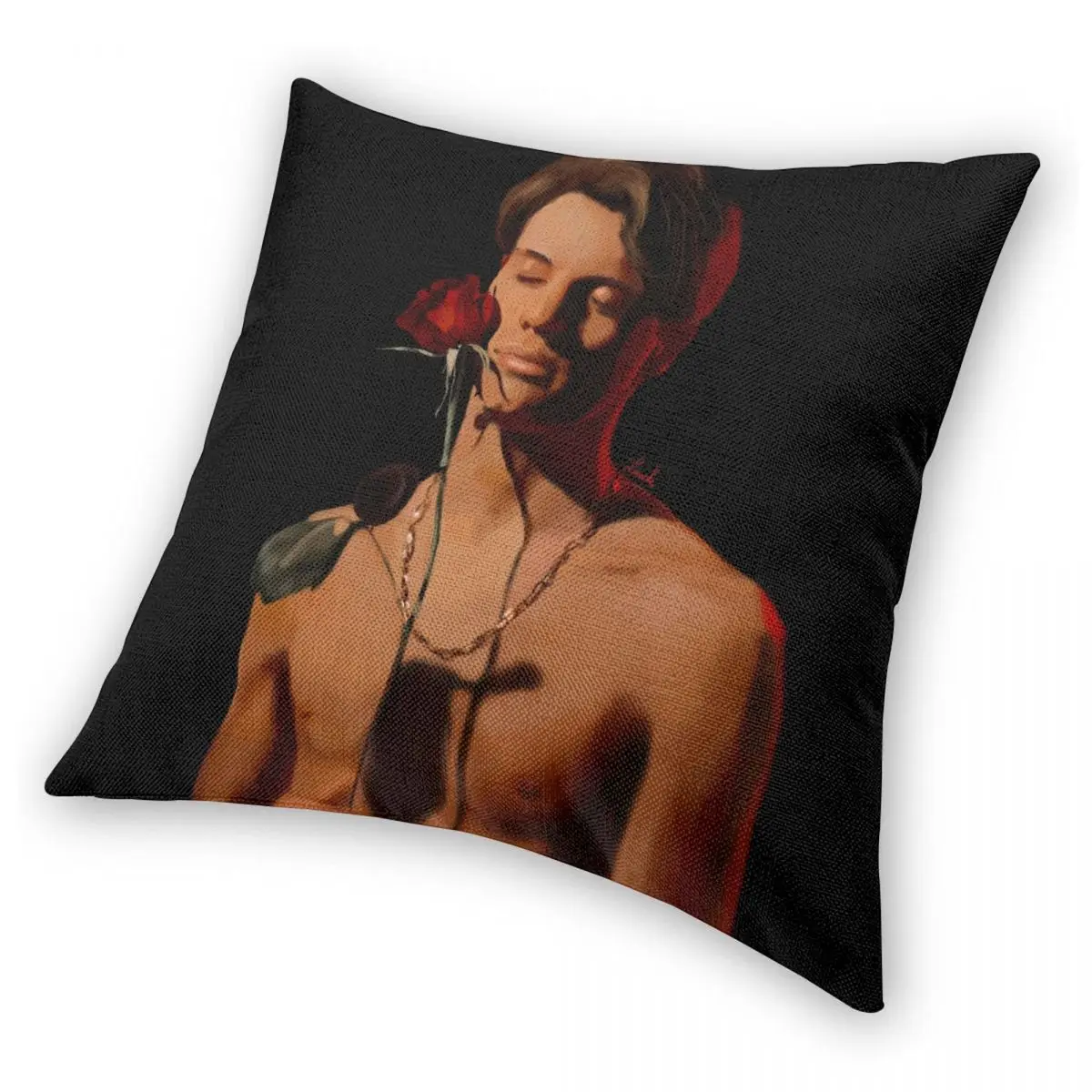 Квадратный чехол Jace с изображением Нормана фланцита из полиэстера и льна | Дом