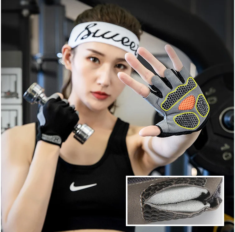 Велосипедные перчатки без пальцев спортивные для активного отдыха горного