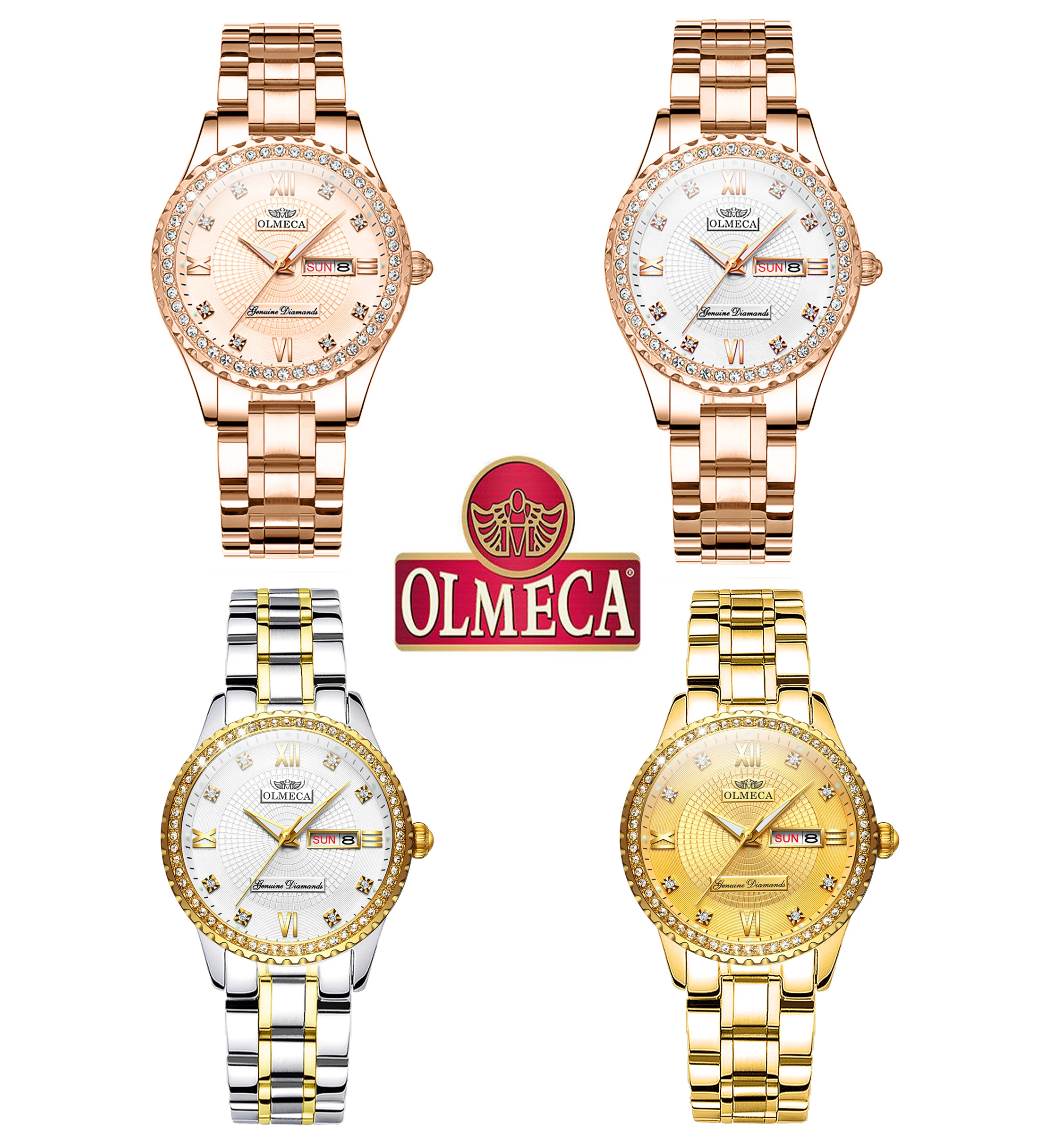 OLMECA Women Wrist Watch Fashion Auto Date Luxury Quartz Watches Relogio Feminino 30M Waterproof Clock Lady Style | Наручные часы