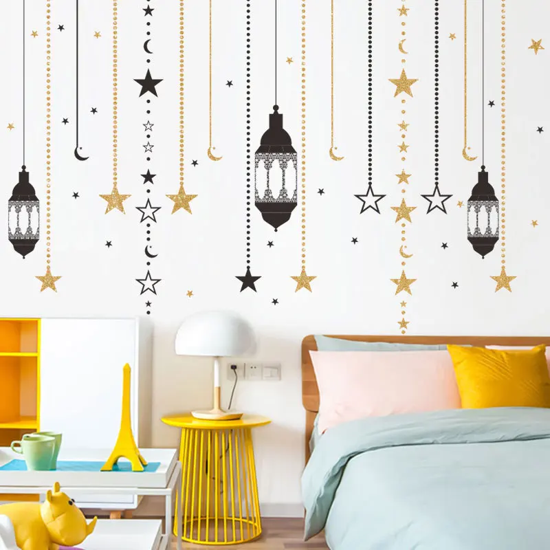 

2021 Eid Party Decor Eid Wall Sticker Islamic Ramadan Kareem Pendant Home Decor Eid Al Adha EID Mubarak Muslim Ramadan Decor