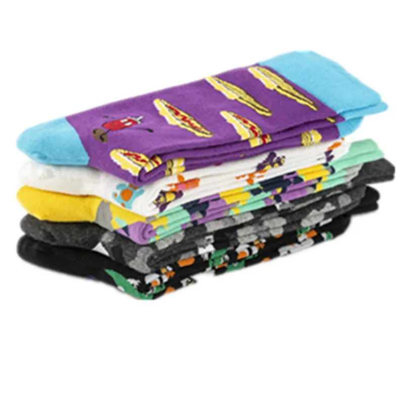 Весна Новая коллекция счастливые мужские носки забавные арт BritishStyle уличная