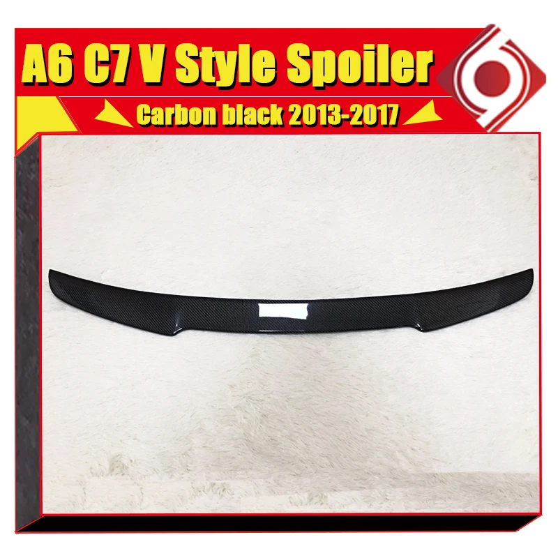 Для Audi A6 A6A A6Q задний спойлер duckbill C7 V стиль карбоновое волокно Задняя Крышка