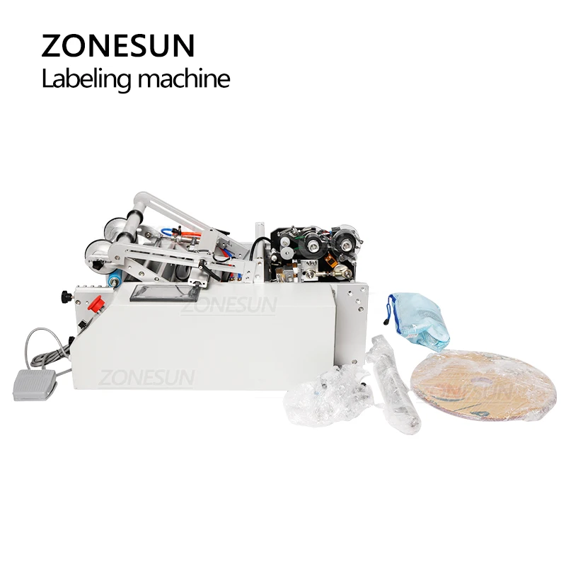 Автоматическая Этикетировочная машина ZONESUN LT190 для круглых стеклянных и жестяных