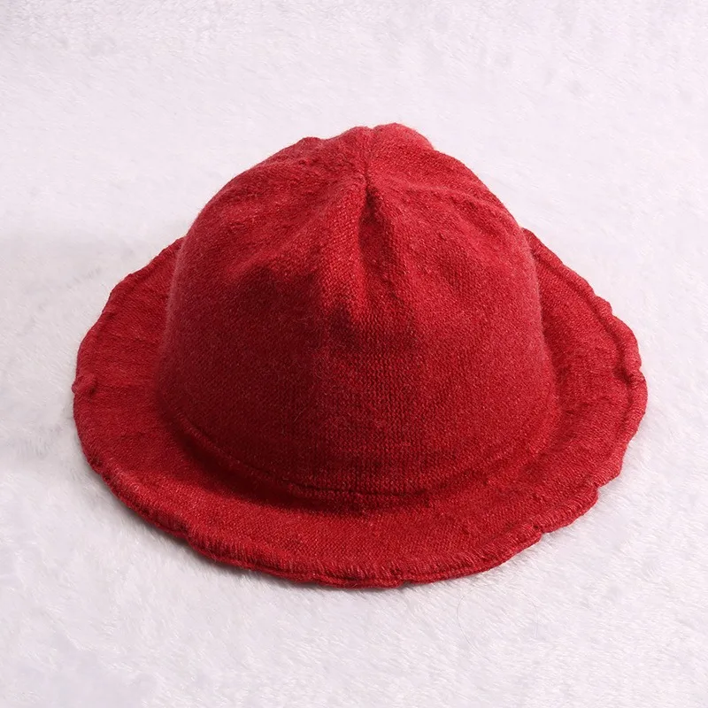 Fashion Baby Solid Pattern Fisherman Hat Warm Autumn Winter Bucket Hat for Newborn Infant Baby Toddler Boys Girls