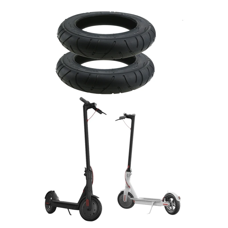 

2Pcs For Xiaomi Mijia M365 10 Inch Electric Scooter Tire 10 x 2 Inflatable Solid Tire Wanda Tire