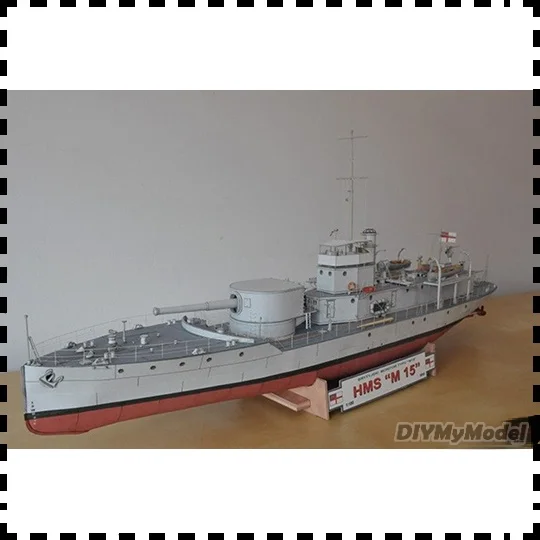 

DIYMyModeI British M15 patrol boat 1:100 DIY Handcraft Paper Model Kit Handmade Toy Puzzles Gift Movie prop