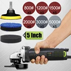 5-дюймовые песочные бумажные шлифовальные диски 800-5000 Grits круглое Флокирование шлифование наждачной бумагой шлифовальный станок для полировки автомобильной древесины орбитальный шлифовальный станок