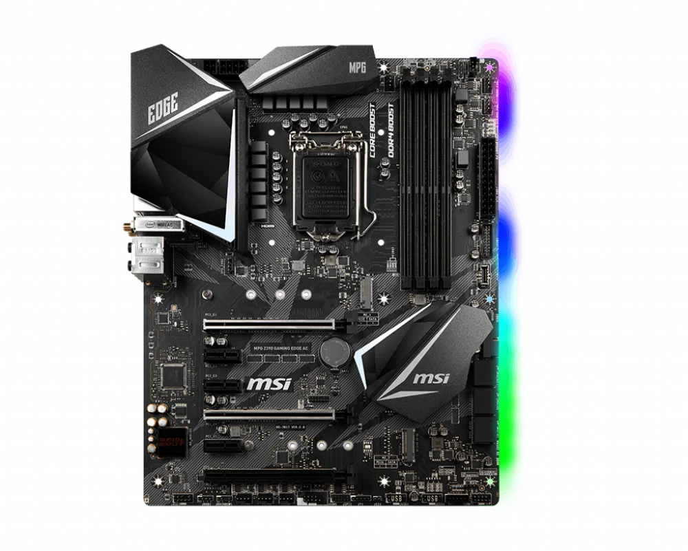 MPG Z390 игровой край AC LGA1151 Intel®Z390 ddr4 128g 3 * PCIe 0x16 USB 1 Wi Fi и bluetooth|Материнские платы| |