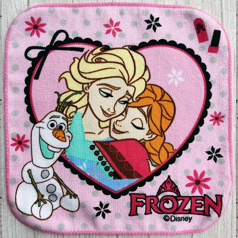 Disney Cartoon Towel Face Minnie Daisy Mikey Elsa PrincessSmall Square Children Kindergarten Boys Girls Gift 20x20cm | Дом и сад