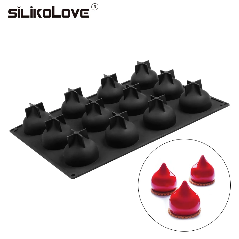 Силиконовые формы для выпечки SILIKOLOVE силиконовые в форме капли безопасные черные