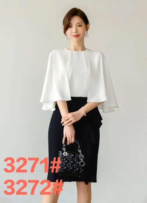

Fashion suit women round neck bat sleeve high waist new korean fashion temperament thin sexy style party for office dresses