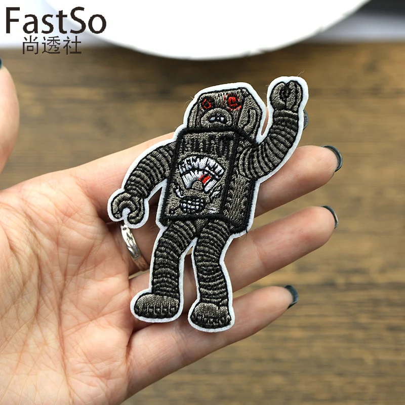 Нашивки в виде робота из Звездных Войн для одежды нашивки утюга вышивки