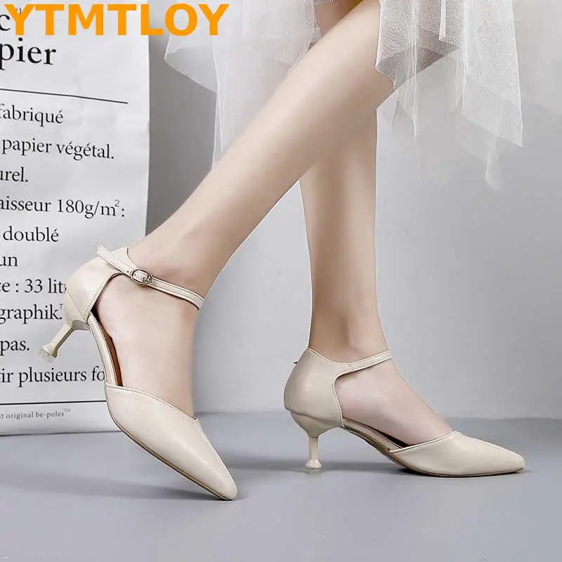 Новинка 2020 женская обувь модные повседневные туфли с острым носком на высоком