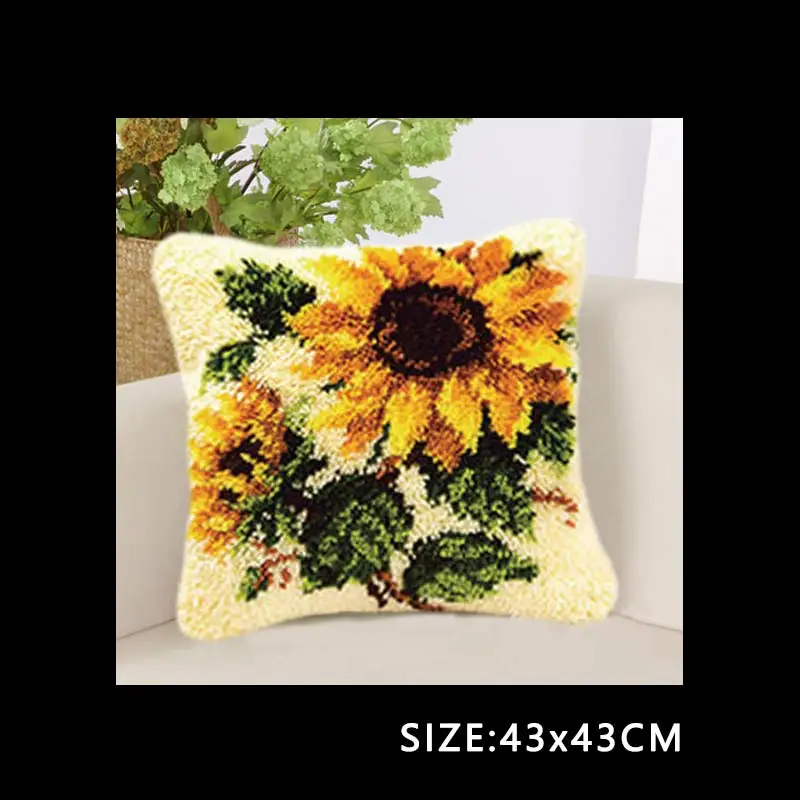 White Borduurpakket Kussen вышивка посылка Подушка Klink Haak Kleed Bloemen защелка крюк наборы Diy Smyrna Knooppakket Сделай Сам AA - Цвет: White