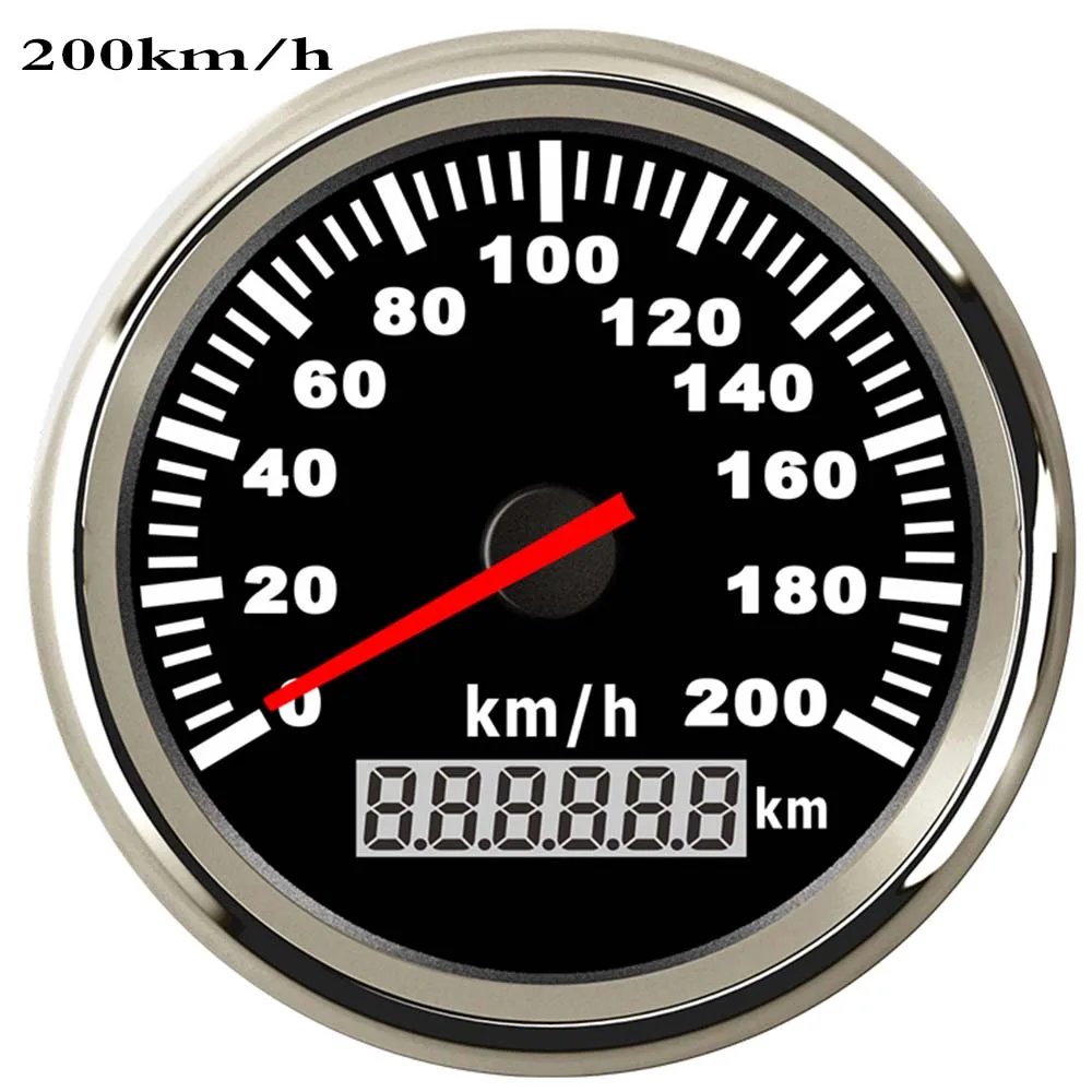 200KMH 85 мм 200 км/ч Автомобильный мотор, водонепроницаемый цифровой скоростной измеритель скорости для лодочного автомобиля - Цвет: 200KMH