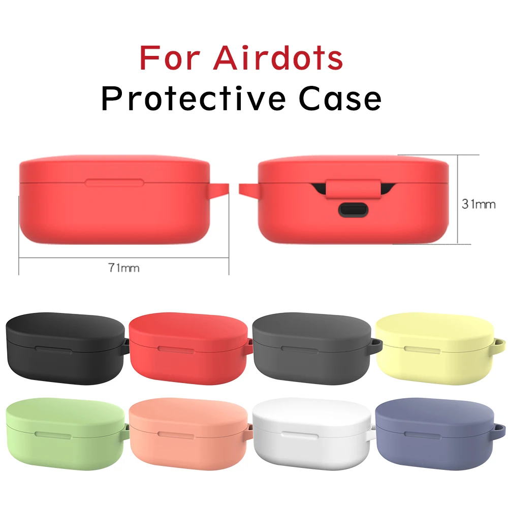 Чехол для Redmi Airdots чехол с крючком защиты от потери силиконовый мягкий наушников