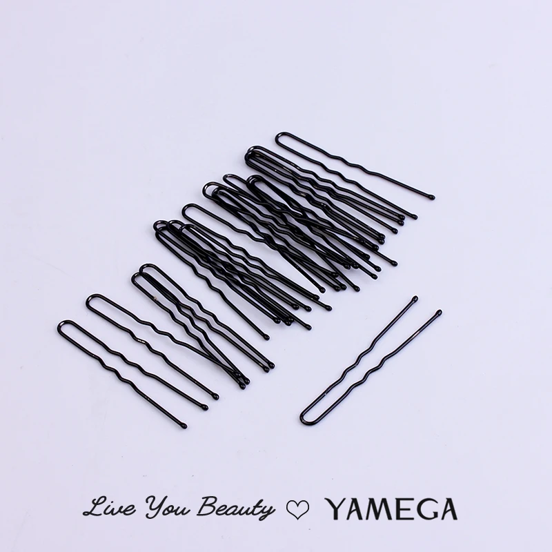 20 шт./лот U образные заколки для волос невесты аксессуары укладки черные