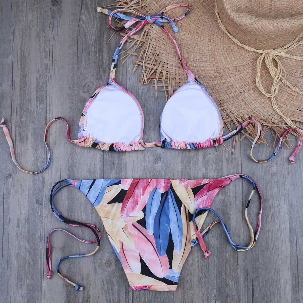 Сексуальный мини микро бикини 2019 купальный костюм пуш-ап купальник Змеиный