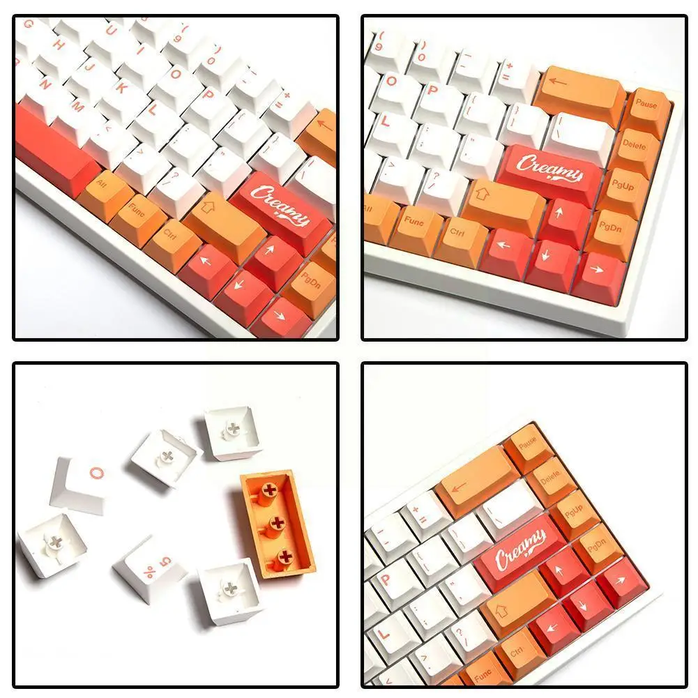 

141 keys Pbt Sublimation Process Shading And Re-engraving The Original Height Qx2 Mold Box Suitable For Gmk Peach Keycaps I9i2