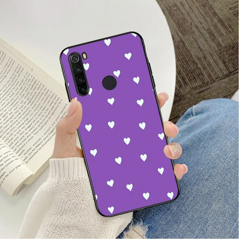 Simple lavender Purple flowers Cover Black Soft Phone Case For Redmi 5 6 5plus 6Pro 6A S2 4X Redmi 7 7A Cover case Mobile Cases