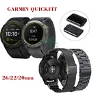 Ремешок для наручных часов Garmin Fenix 7 7S 7X 6S 6X 6 Pro 5 5S 3HR, быстросъемный нейлоновый браслет из нержавеющей стали, 26 22 20 мм