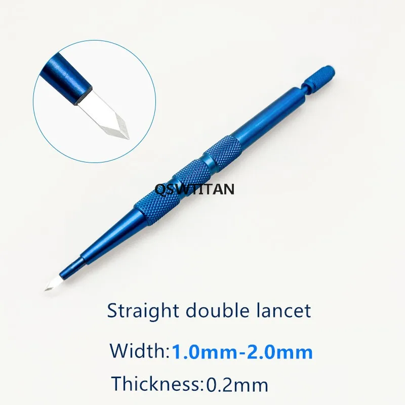 

Офтальмологические сапфировые кератом лезвия прямой двойной ланцет офтальмологические микрохирургические лезвия