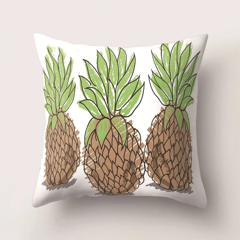 

Pineapple Fruit One Side Print Cushion Cover Polyester Decorative for Sofa Seat Soft Throw Pillow Case Cover 45x45cm Home Decor