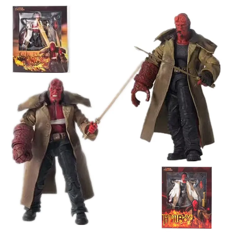 Экшн фигурка Hellboy из ПВХ подвижная 2 го поколения 15 см|Игровые фигурки и