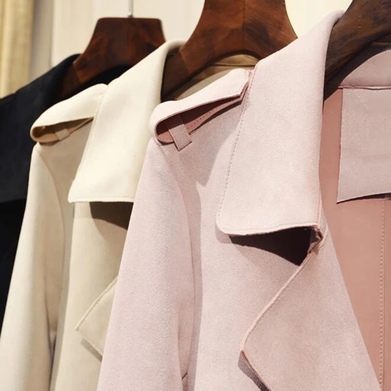 Осенняя новинка Женская ветровка 2019 Корейская версия длинная модная Британская