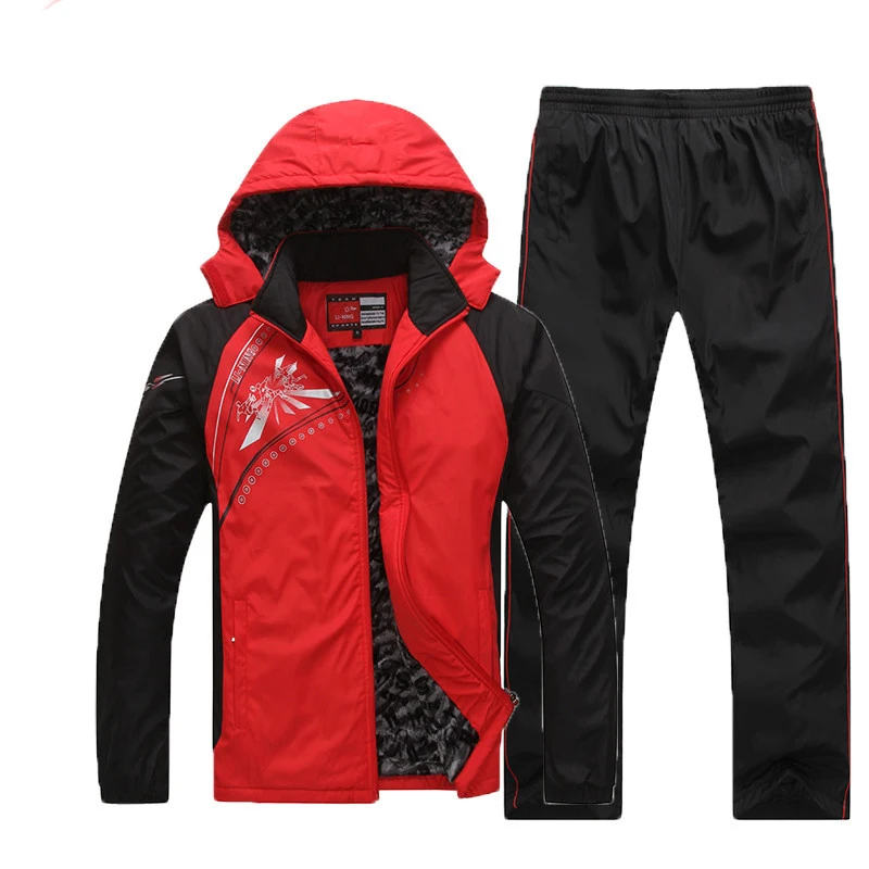 Мужская одежда толстая новая спортивная мужские комплекты 5XL верхняя осенняя