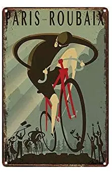 

Новый Винтажный металлический жестяной знак Paris Roubaix Ретро гараж Двор Дом Кафе бар клуб гостиница настенное украшение Наклейки знаки 16x12 дюй...