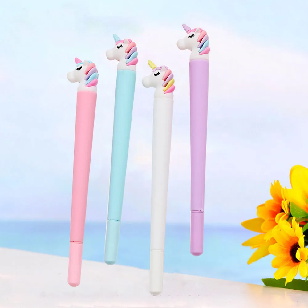 

4PCS Black Ink Rollerball Pen Cartoon Pattern Ink Sign Pen (Random Color)