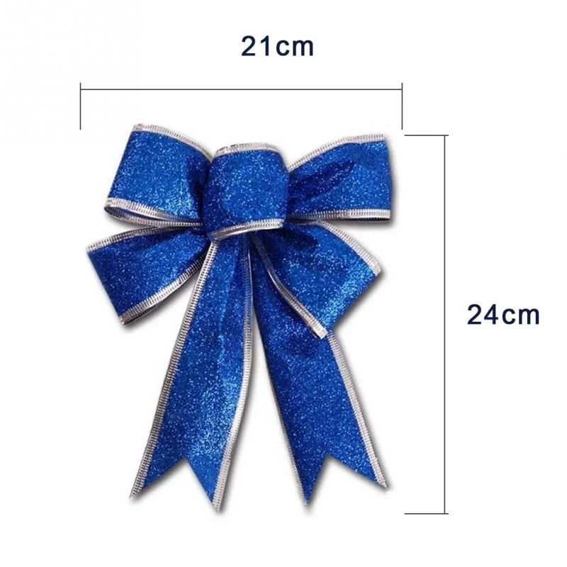 Елочный декор вечерние банты из ленты Рождественский Декор обновленный орнамент